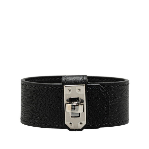 HERMES Black Leather Bracelet - Picture 1 of 8